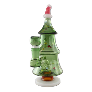 Black Leaf XMAS Bong with Drum Percolator – Zelený