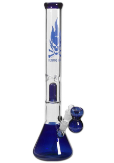 Black Leaf Bong Flaming Skull