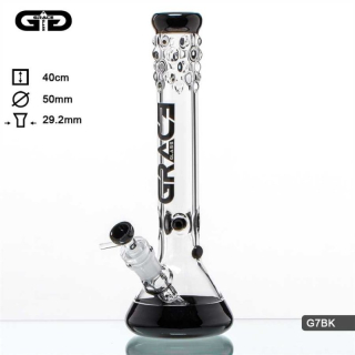 Skleněný bong Grace Glass Beaker černý, 40cm