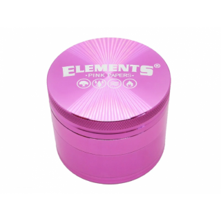 Kovová drtička Elements, průměr 61mm, 4-dílná, růžová