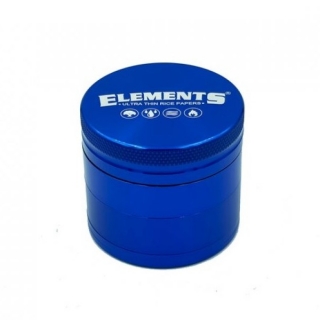 Kovová drtička Elements, průměr 62mm, 4-dílná, modrá