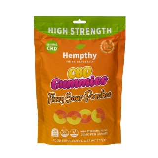Hempthy CBD Fizzy Sour Peach Rings 1000 mg 