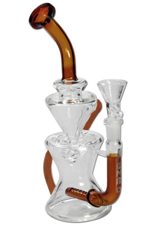 BLAZE Recycle Glass Bong clear/amber