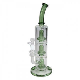 Black Leaf Triple Ufo Percolator Bong zelený