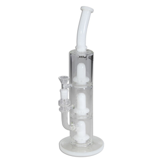 Black Leaf Triple Ufo Percolator Bong bílý